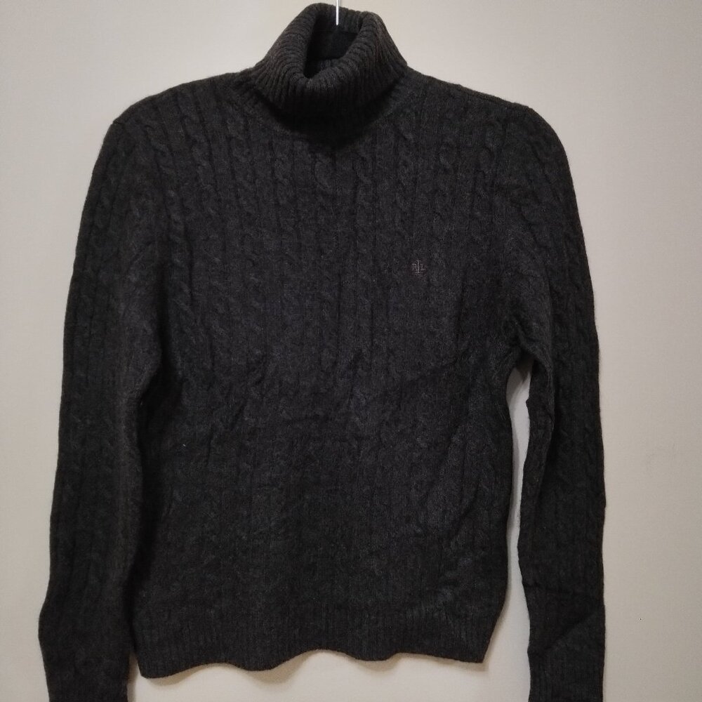 Polo Ralph Lauren 100% cashmere turtleneck sweater gray size L